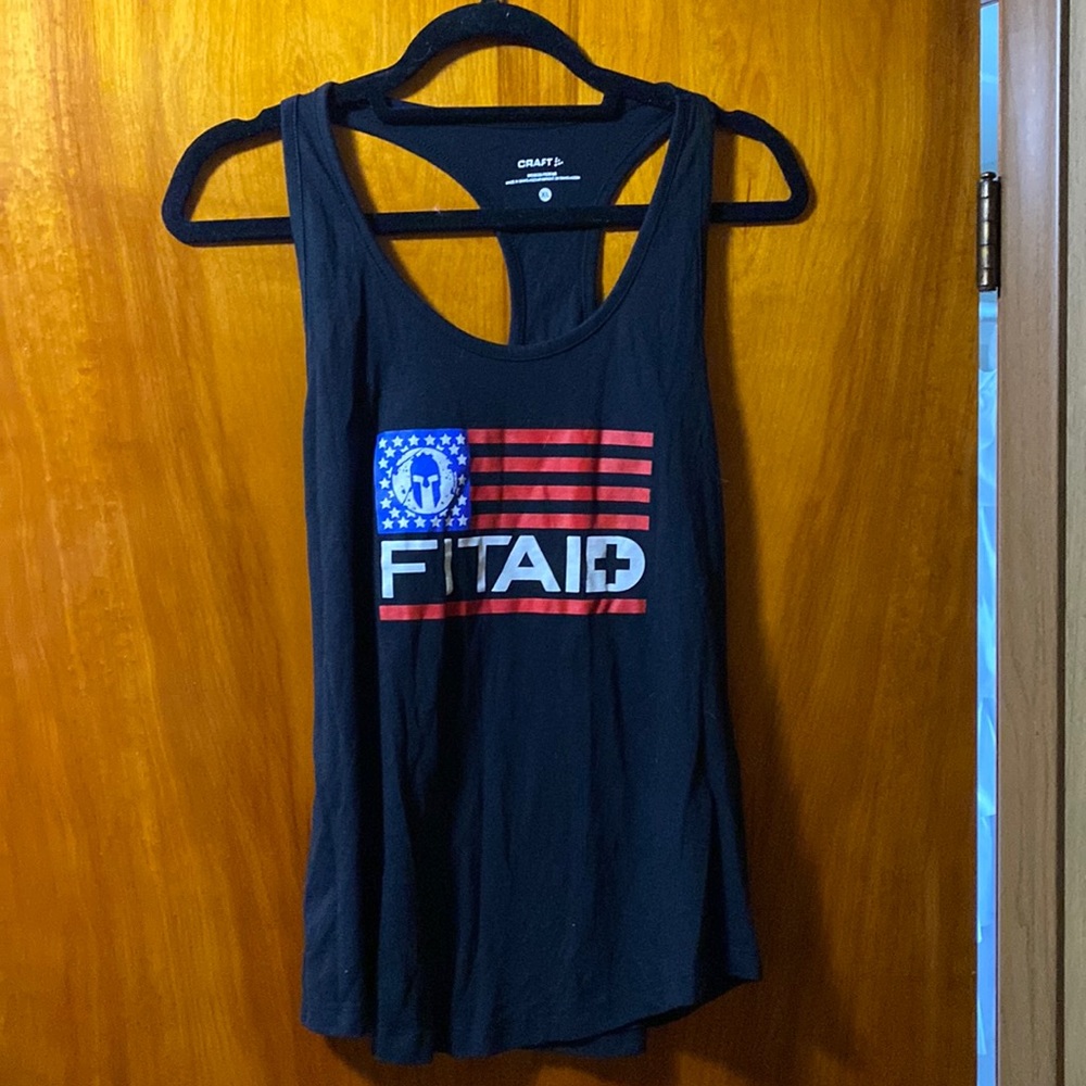 Womens black spartan tank top